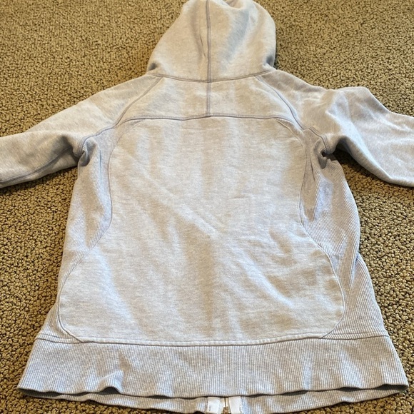 Lululemon Light Blue Heavy Zip Up Hoodie Jacket Size 6 in EUC - Picture 8 of 8